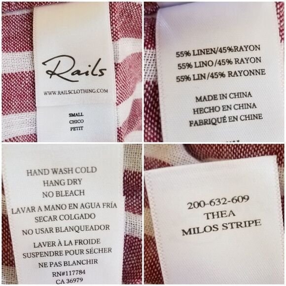 NEW Rails Thea Tie Front Button Up Top sz S - Picture 8 of 8